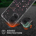 kwmobile Necklace Case kompatibel mit Motorola Moto G24 / E14 / G04 / G04s Hülle Silikon Cover mit Handykette Transparent Kirschblütenblätter