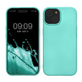 kwmobile Case kompatibel mit Apple iPhone 15 Hülle - Schutzhülle aus Silikon metallisch schimmernd - Handyhülle Metallic Türkis Metallic Türkis  