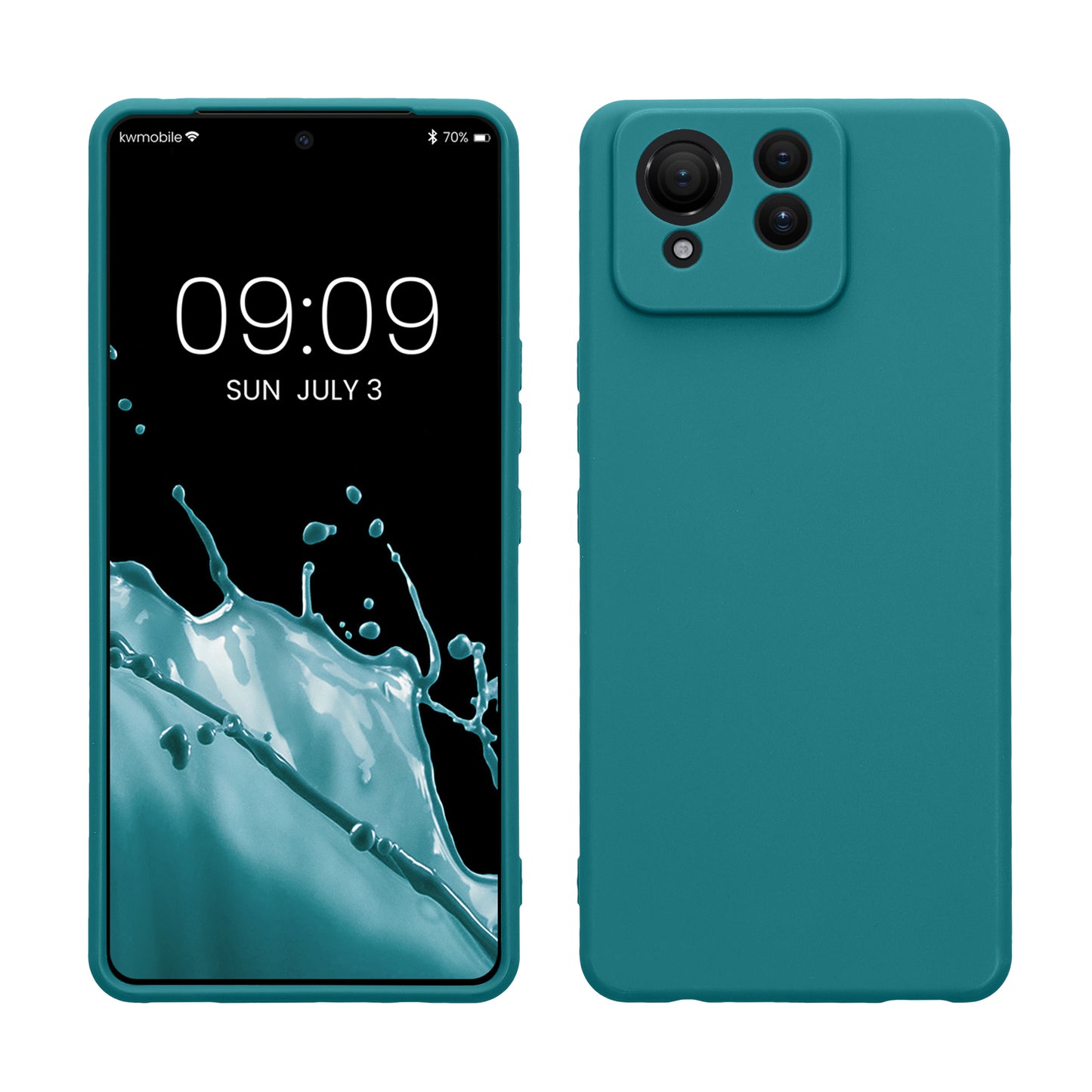 kwmobile Handyhülle kompatibel mit ASUS Zenfone 11 Ultra Hülle - Handy Case aus weichem Silikon in Petrol matt Petrol matt  