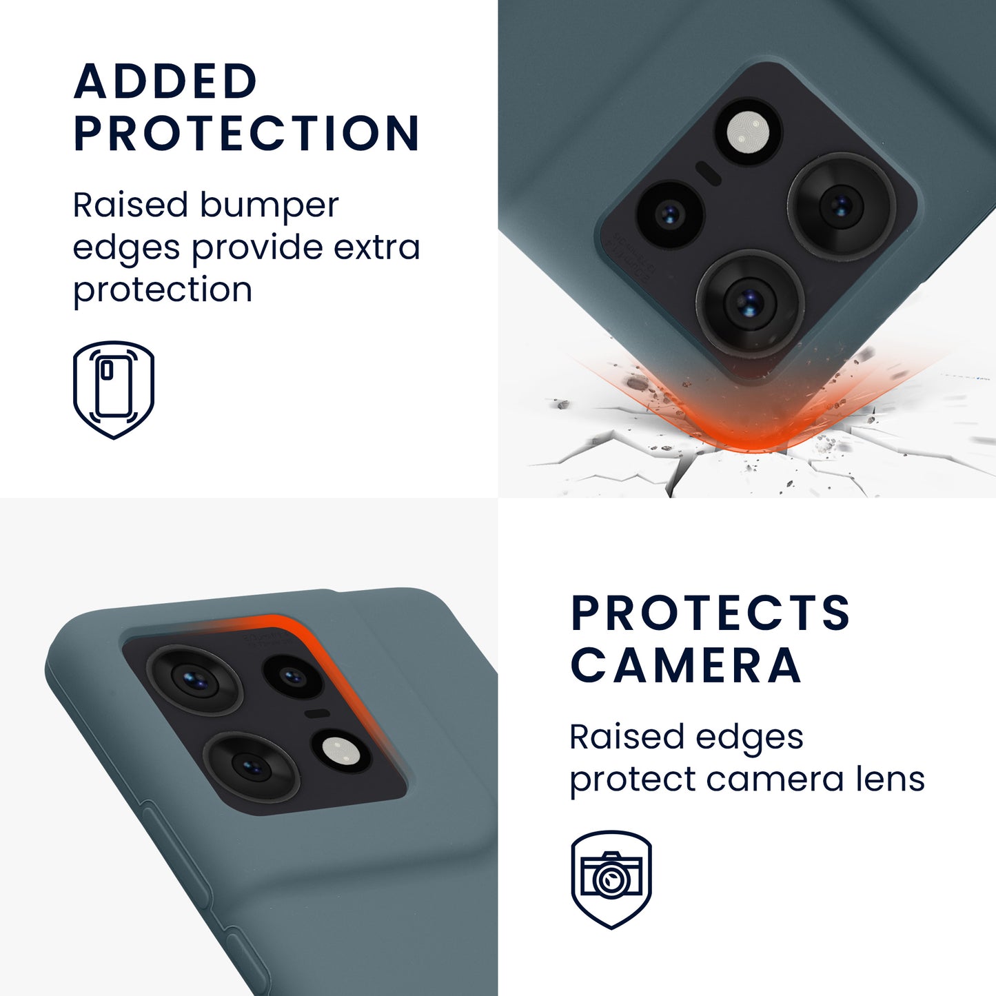 kwmobile Handyhülle für Motorola Edge 50 Pro Hülle - Case Silikon - Kabelloses Laden - Schutzhülle Cover