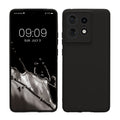 kwmobile Handyhülle kompatibel mit Motorola Edge 50 Pro Hülle - Handy Case aus weichem Silikon in Schwarz matt Schwarz matt  