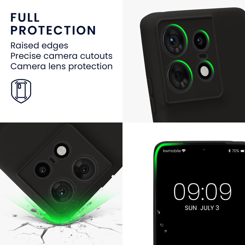 kwmobile Handyhülle für Motorola Edge 50 Pro Hülle - weiches Handy Silikon Case - Schutzhülle Cover