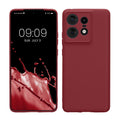 kwmobile Handyhülle kompatibel mit Motorola Edge 50 Pro Hülle - Handy Case aus weichem Silikon in Bordeaux Violett Bordeaux Violett  