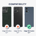 kwmobile Handyhülle für Motorola Edge 50 Fusion Hülle - Case Silikon - Kabelloses Laden - Schutzhülle Cover