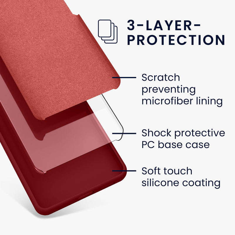 kwmobile Handyhülle für Motorola Edge 50 Fusion Hülle - Case Silikon - Kabelloses Laden - Schutzhülle Cover