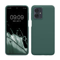 kwmobile Hülle kompatibel mit Motorola Moto G64 5G Hülle - Silikon Handy Case - Handyhülle weiche Oberfläche - kabelloses Laden - Tannengrün Tannengrün  