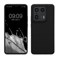 kwmobile Hülle kompatibel mit Motorola Edge 50 Ultra Hülle - Silikon Handy Case - Handyhülle weiche Oberfläche - kabelloses Laden - Schwarz Schwarz  