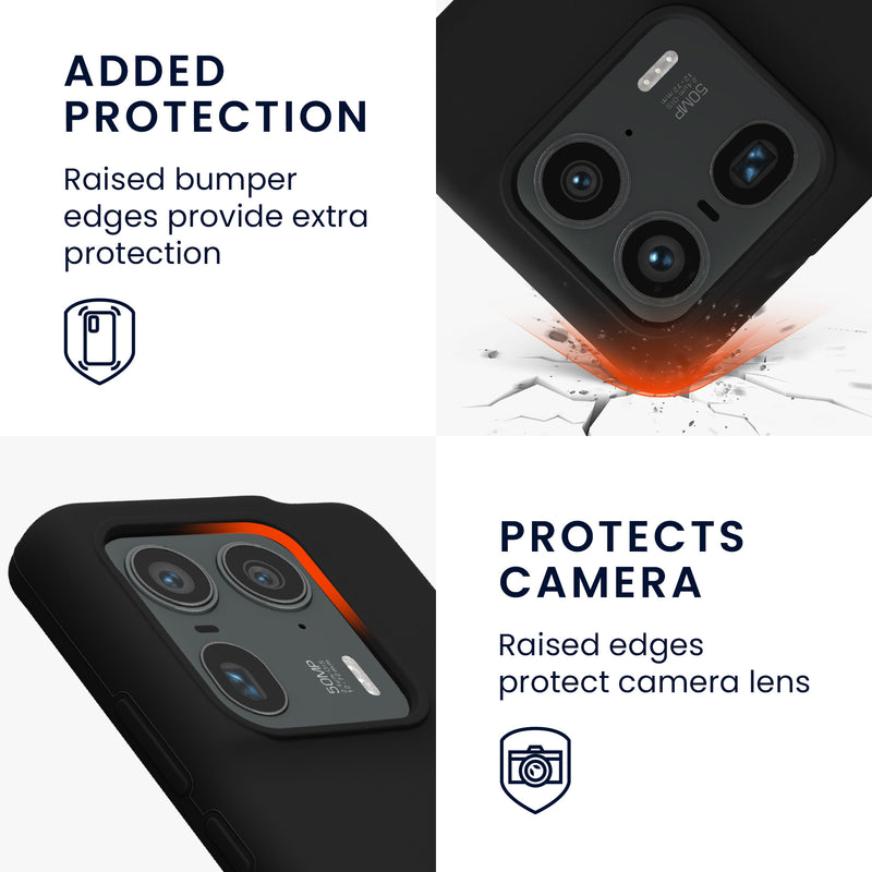 kwmobile Handyhülle für Motorola Edge 50 Ultra Hülle - Case Silikon - Kabelloses Laden - Schutzhülle Cover