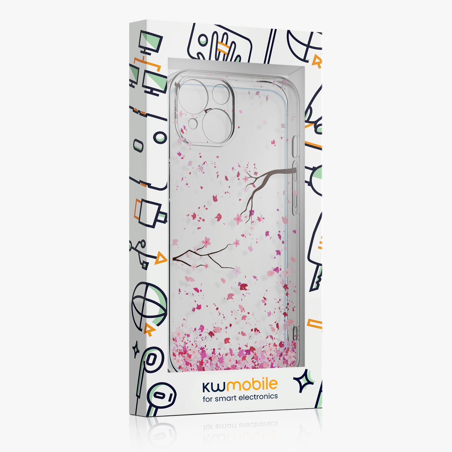 kwmobile Hülle kompatibel mit Apple iPhone 15 Handyhülle Mit Glas Schutzfolie