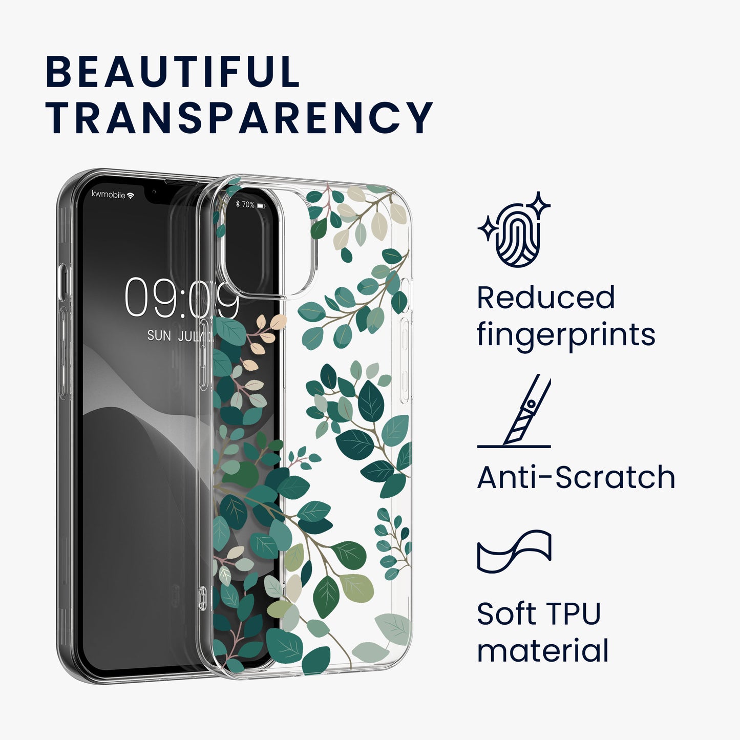 kwmobile Hülle kompatibel mit Apple iPhone 13 / iPhone 14 Handyhülle Mit Glas Schutzfolie