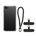 kwmobile Handy Case kompatibel mit Apple iPhone SE (2022 / 2020) / iPhone 8 / 7 Hülle - Schutzhülle mit Kantenschutz und abnehmbarem Armband inkl. 2 Pads