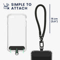 kwmobile Handy Case kompatibel mit Apple iPhone SE (2022 / 2020) / iPhone 8 / 7 Hülle - Schutzhülle mit Kantenschutz und abnehmbarem Armband inkl. 2 Pads