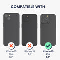 kwmobile Handy Case kompatibel mit Apple iPhone 15 Pro Hülle mit Kantenschutz und abnehmbarem Armband inkl. 2 Pads