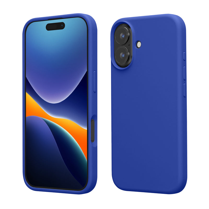 kwmobile Handyhülle für iPhone 16 Hülle, für iPhone 16 Case - Hülle Silikon - kabelloses Laden - Baltik Blau Baltik Blau  