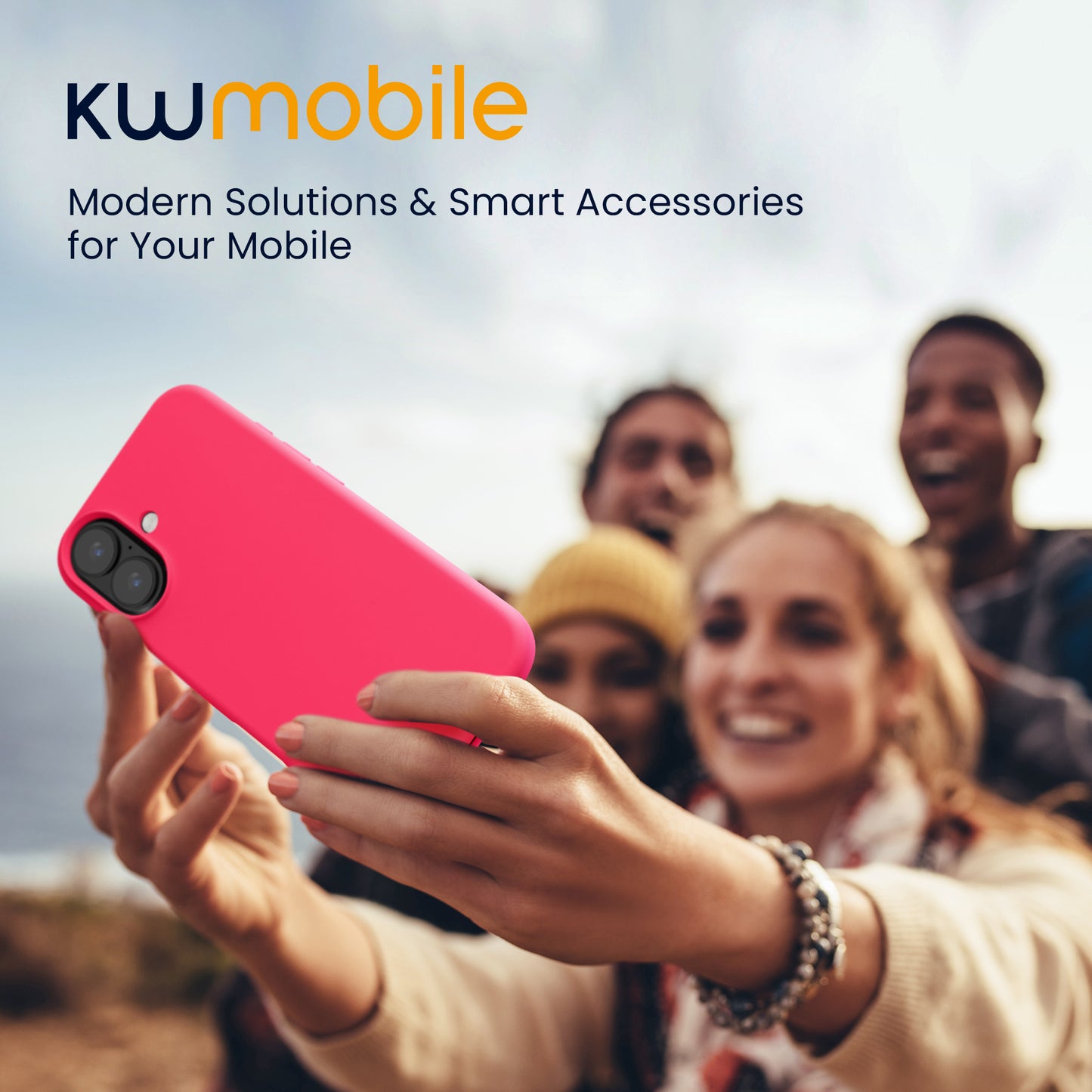 kwmobile Handyhülle für iPhone 16 Plus Case - Hülle Silikon - kabelloses Laden