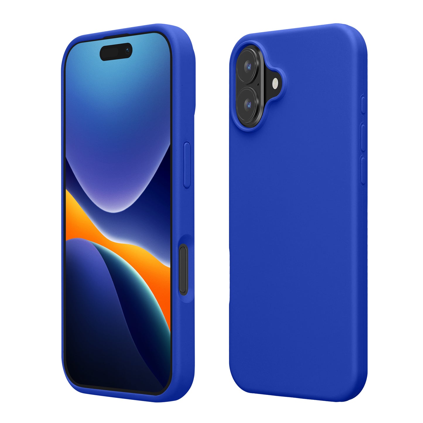 kwmobile Handyhülle für iPhone 16 Plus Hülle, für iPhone 16 Plus Case - Hülle Silikon - kabelloses Laden - Baltik Blau Baltik Blau  