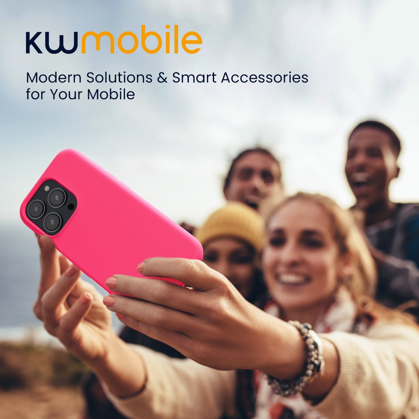 kwmobile Handyhülle für iPhone 16 Pro Hülle, für iPhone 16 Pro Case - Hülle Silikon - kabelloses Laden