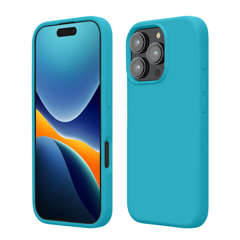 kwmobile Handyhülle für iPhone 16 Pro Hülle, für iPhone 16 Pro Case - Hülle Silikon - kabelloses Laden - Cool Glacier Cool Glacier  