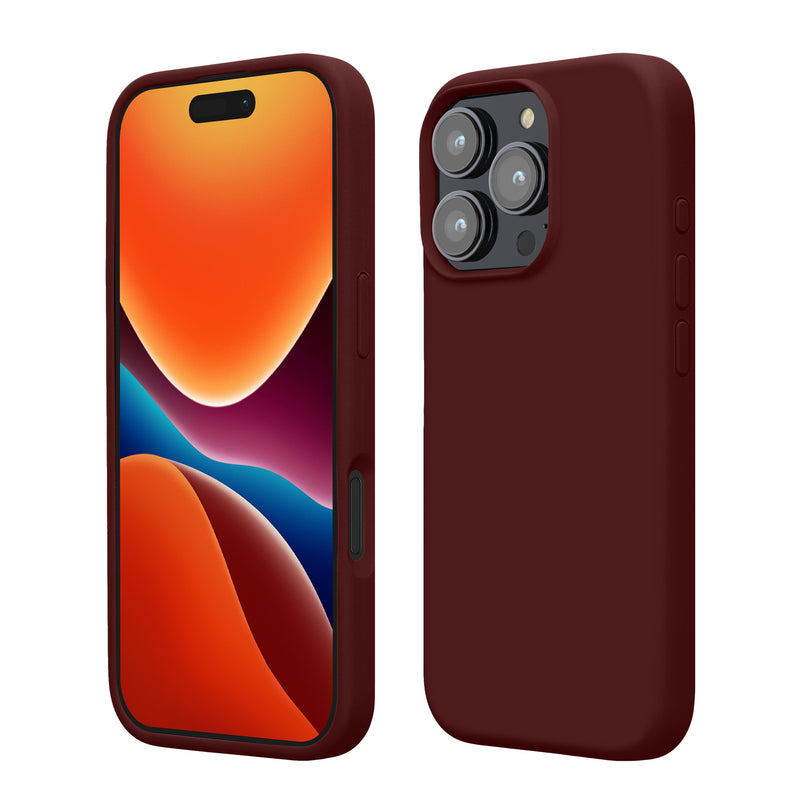 kwmobile Handyhülle für iPhone 16 Pro Hülle, für iPhone 16 Pro Case - Hülle Silikon - kabelloses Laden - Bordeaux Violett Bordeaux Violett  