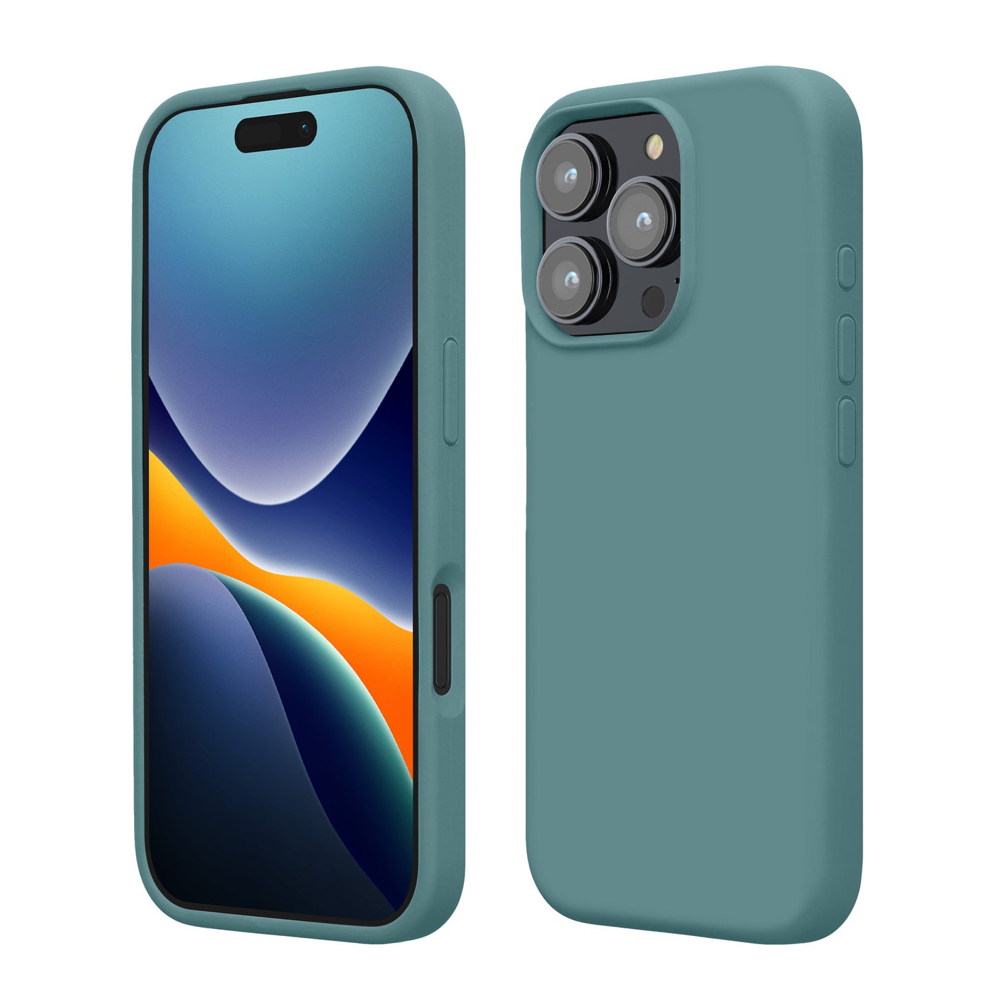 kwmobile Handyhülle für iPhone 16 Pro Hülle, für iPhone 16 Pro Case - Hülle Silikon - kabelloses Laden - Arctic Night Arctic Night  