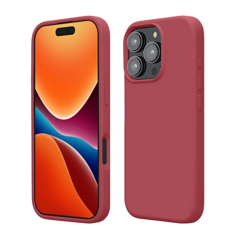 kwmobile Handyhülle für iPhone 16 Pro Hülle, für iPhone 16 Pro Case - Hülle Silikon - kabelloses Laden - Dark Rose Dark Rose  