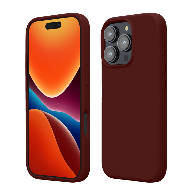kwmobile Handyhülle für iPhone 16 Pro Hülle, für iPhone 16 Pro Case - Hülle Silikon - kabelloses Laden - Tawny Red Tawny Red  