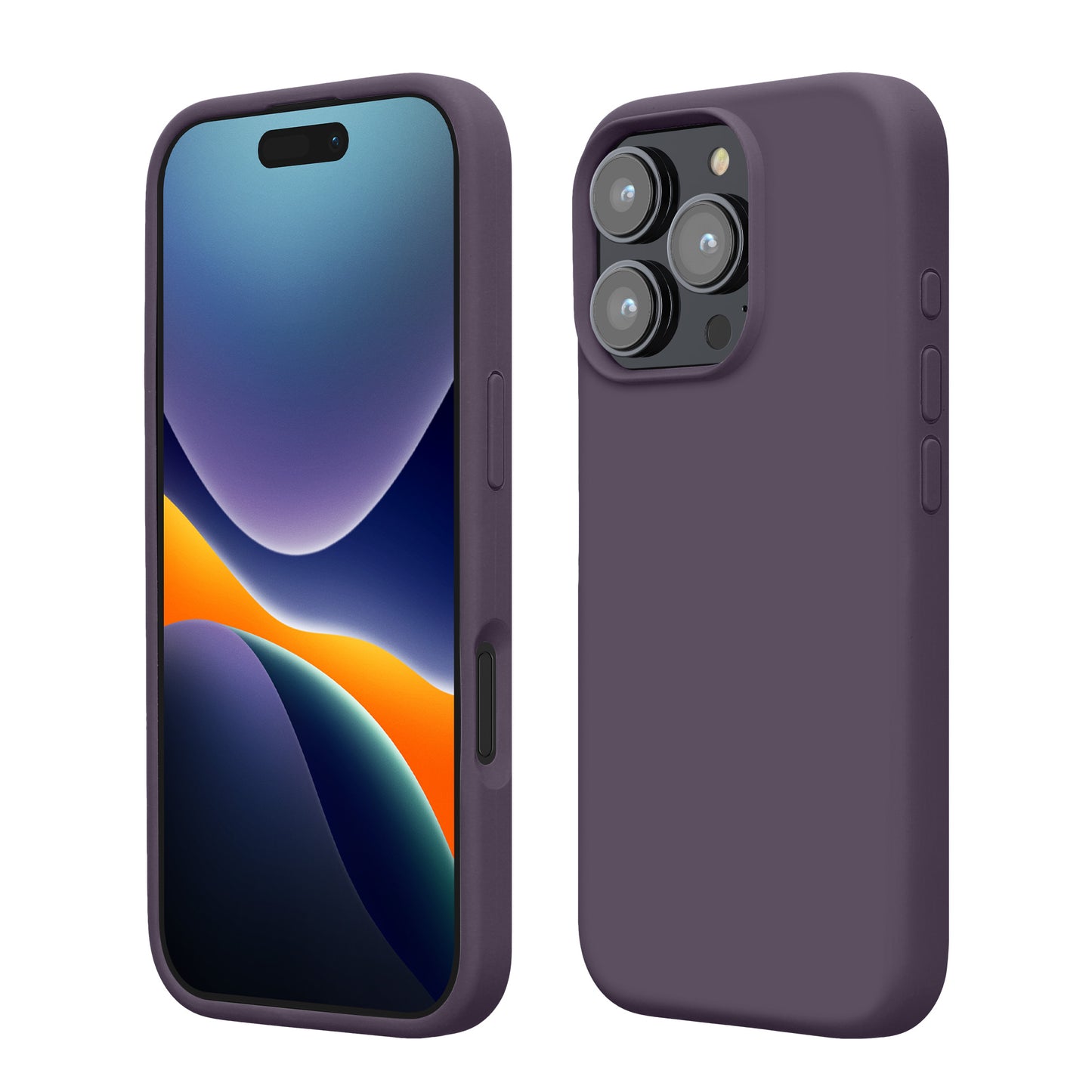 kwmobile Handyhülle für iPhone 16 Pro Hülle, für iPhone 16 Pro Case - Hülle Silikon - kabelloses Laden - Helle Iris Helle Iris  