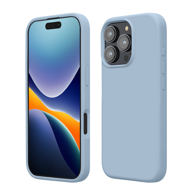 kwmobile Handyhülle für iPhone 16 Pro Hülle, für iPhone 16 Pro Case - Hülle Silikon - kabelloses Laden - Hellblau matt Hellblau matt  