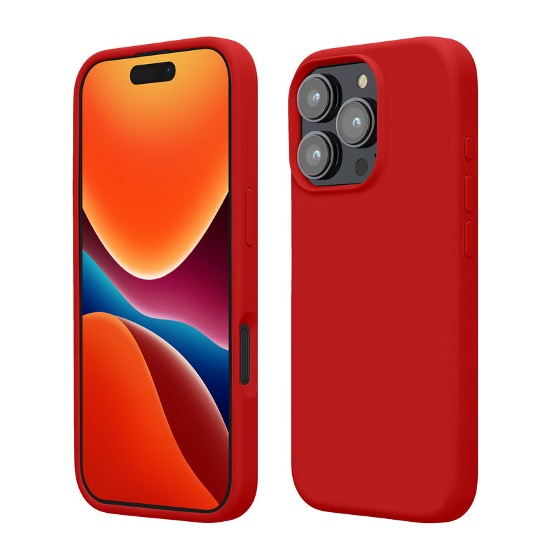 kwmobile Handyhülle für iPhone 16 Pro Hülle, für iPhone 16 Pro Case - Hülle Silikon - kabelloses Laden - Klassisch Rot Klassisch Rot  