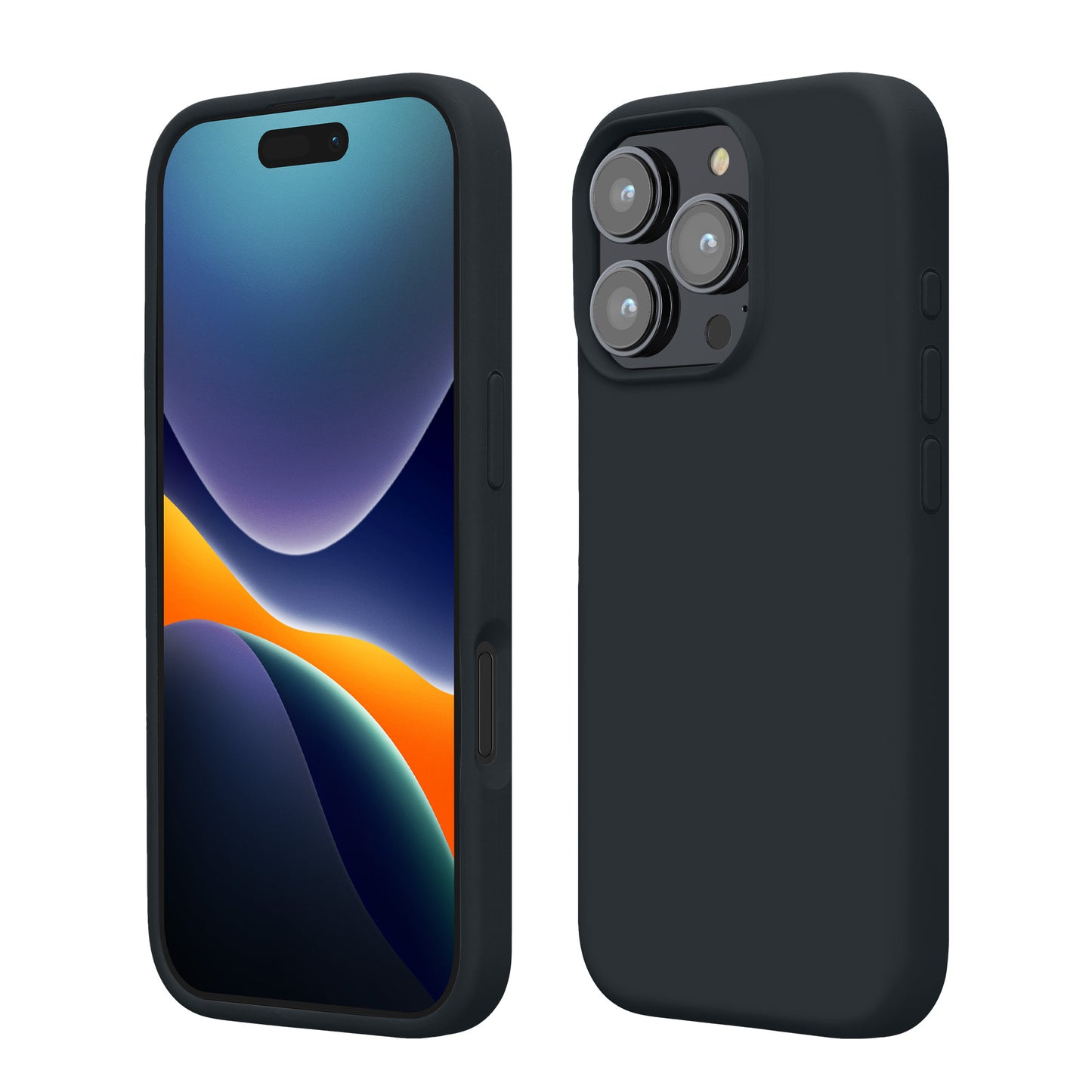 kwmobile Handyhülle für iPhone 16 Pro Hülle, für iPhone 16 Pro Case - Hülle Silikon - kabelloses Laden - Heidelbeerblau Heidelbeerblau  