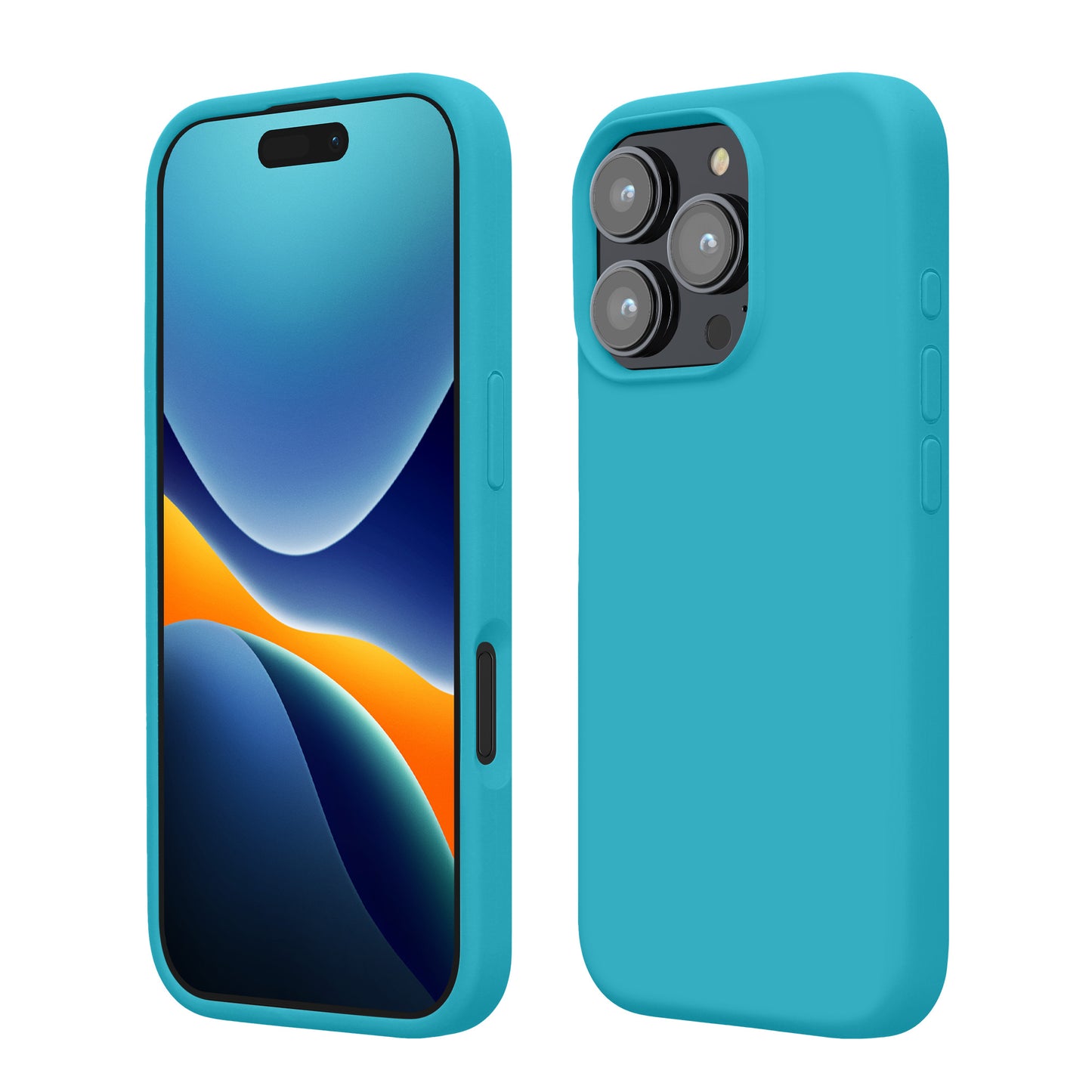 kwmobile Handyhülle für iPhone 16 Pro Max Hülle, für iPhone 16 Pro Max Case - Hülle Silikon - kabelloses Laden - Cool Glacier Cool Glacier  
