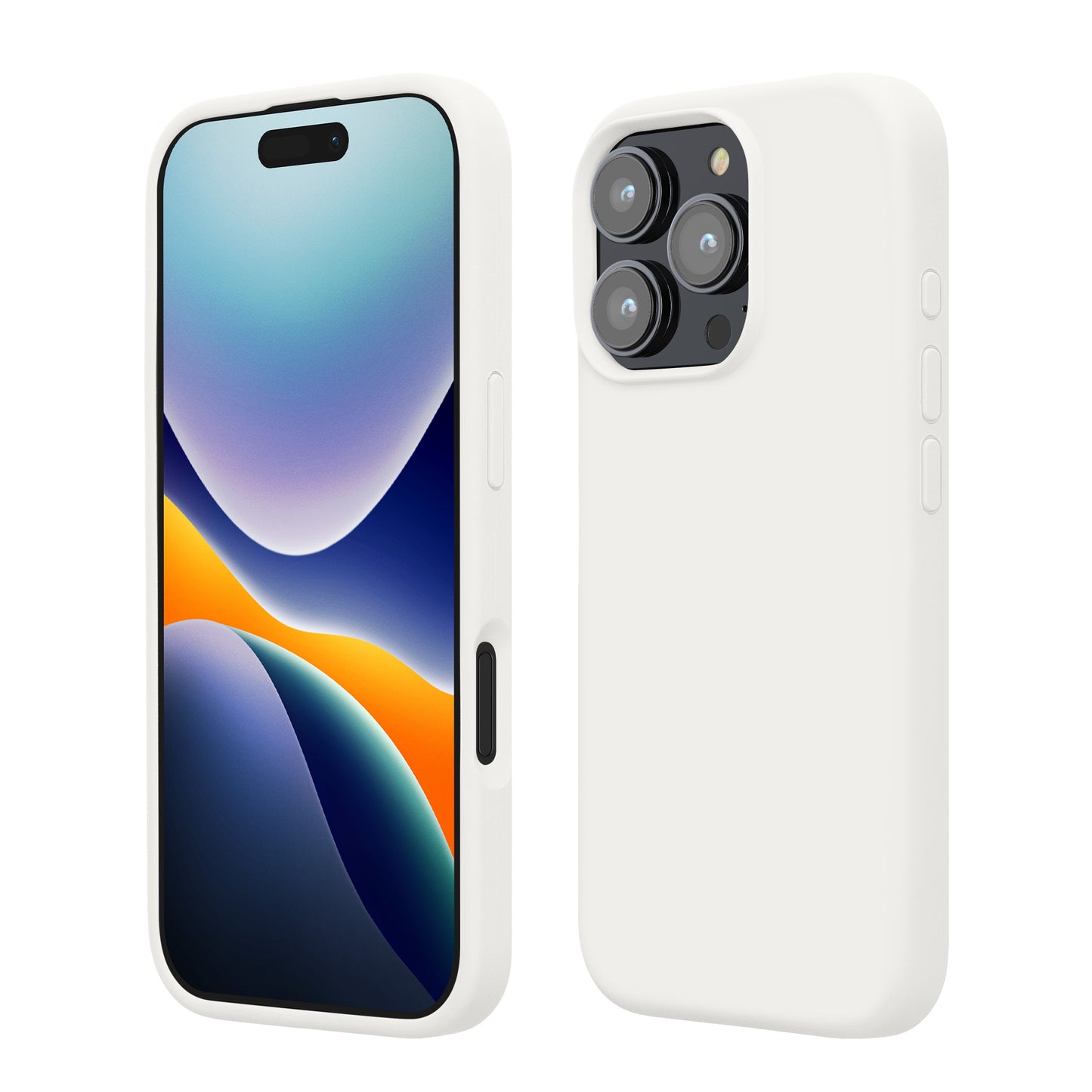 kwmobile Handyhülle für iPhone 16 Pro Max Hülle, für iPhone 16 Pro Max Case - Hülle Silikon - kabelloses Laden - Weiß Weiß  
