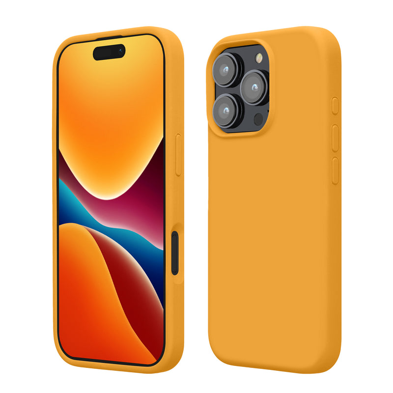 kwmobile Handyhülle für iPhone 16 Pro Max Hülle, für iPhone 16 Pro Max Case - Hülle Silikon - kabelloses Laden - Mango Mango  
