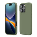 kwmobile Handyhülle für iPhone 16 Pro Max Hülle, für iPhone 16 Pro Max Case - Hülle Silikon - kabelloses Laden - Graugrün Graugrün  