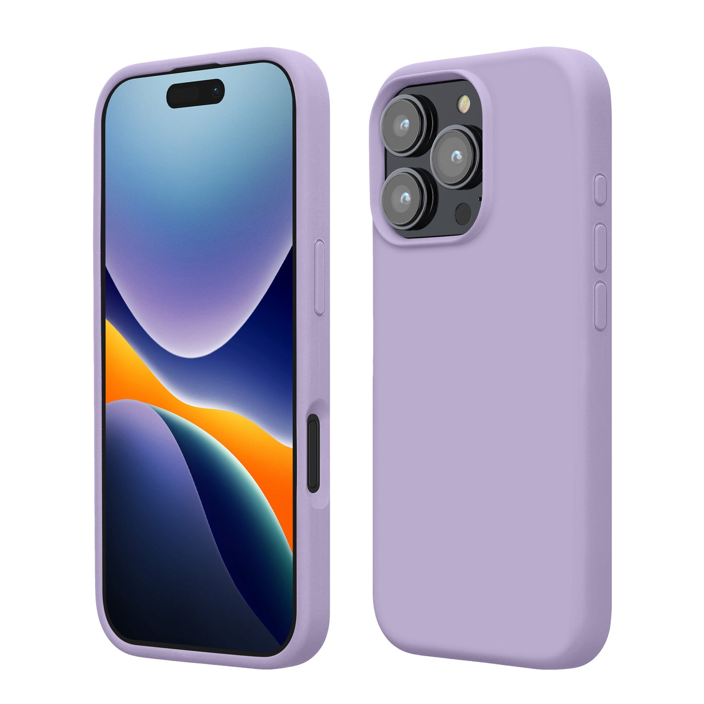 kwmobile Handyhülle für iPhone 16 Pro Max Hülle, für iPhone 16 Pro Max Case - Hülle Silikon - kabelloses Laden - Lavendel Lavendel  