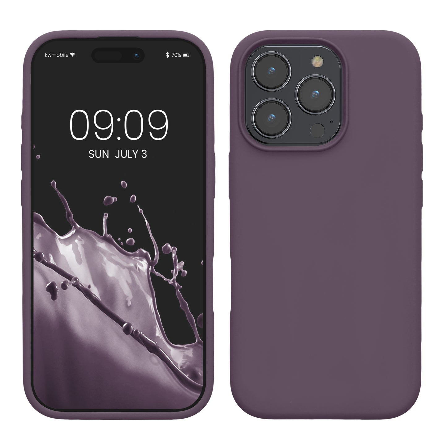 kwmobile Handyhülle für iPhone 16 Pro Max Hülle, für iPhone 16 Pro Max Case - Hülle Silikon - kabelloses Laden - Helle Iris Helle Iris  