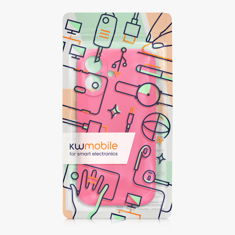kwmobile Handyhülle für Apple iPhone 16 Hülle - gummierte Handy Silikon Case für iPhone 16 - Schutzhülle Cover
