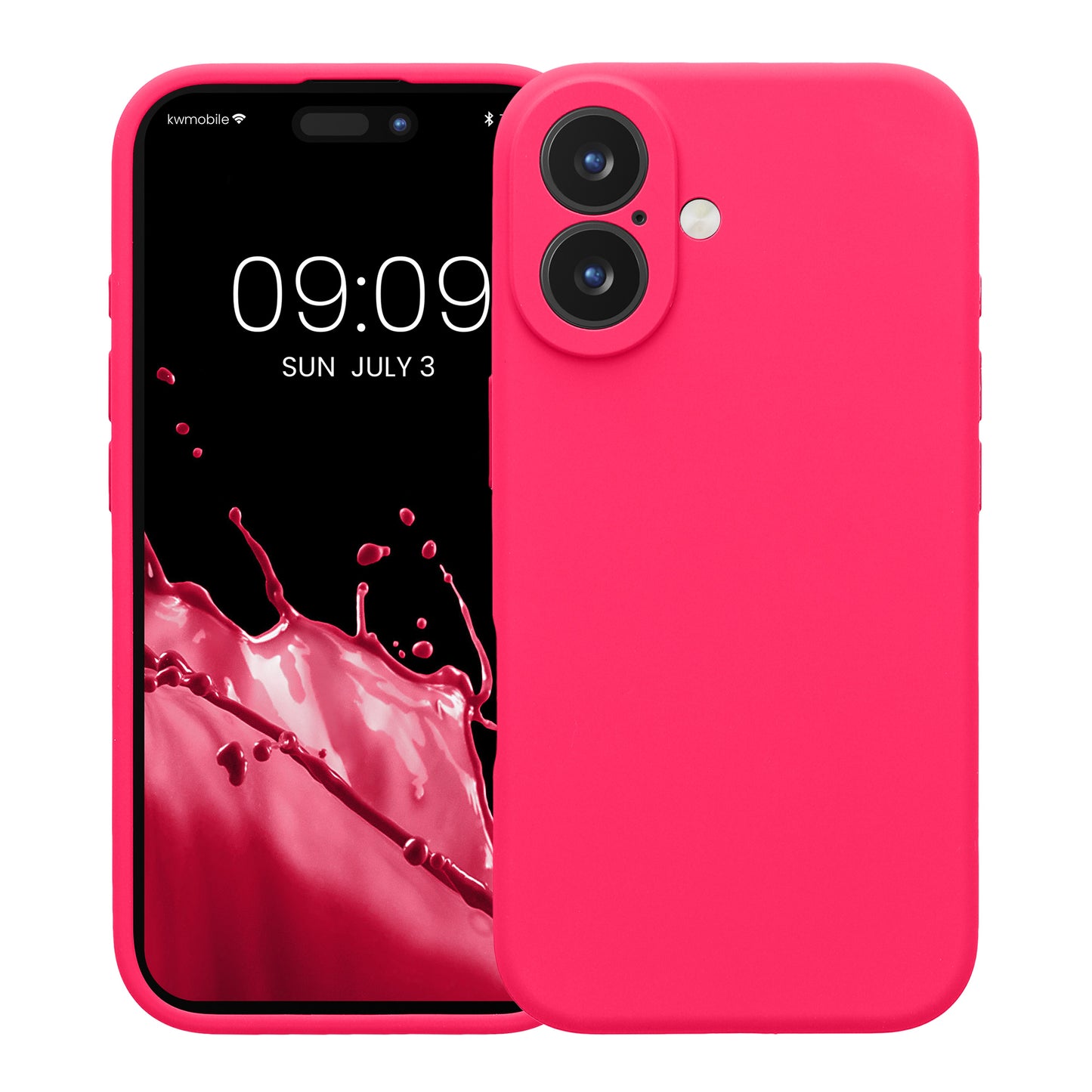 kwmobile Handyhülle für Apple iPhone 16 Hülle - gummierte Handy Silikon Case für iPhone 16 - Schutzhülle Cover