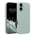 kwmobile Handyhülle kompatibel mit Apple iPhone 16 Hülle - gummierte Handy Case aus Silikon in Cool Mint Cool Mint  