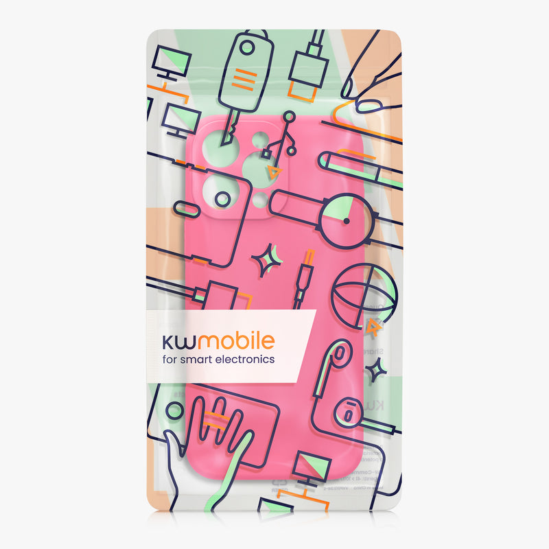 kwmobile Handyhülle kompatibel mit Apple iPhone Hülle - gummierte Handy Case aus Silikon