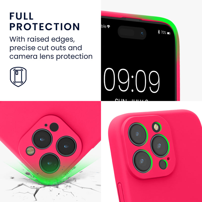 kwmobile Handyhülle kompatibel mit Apple iPhone Hülle - gummierte Handy Case aus Silikon