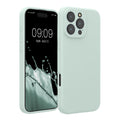 kwmobile Handyhülle kompatibel mit Apple iPhone 16 Pro Max Hülle - gummierte Handy Case aus Silikon in Cool Mint Cool Mint  