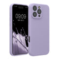 kwmobile Handyhülle kompatibel mit Apple iPhone 16 Pro Max Hülle - gummierte Handy Case aus Silikon in Lavendel Lavendel  