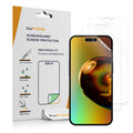 kwmobile 3x Displayschutzfolie kompatibel mit Apple iPhone 16 Plus Folie - klare Schutzfolien Set in transparent Transparent  