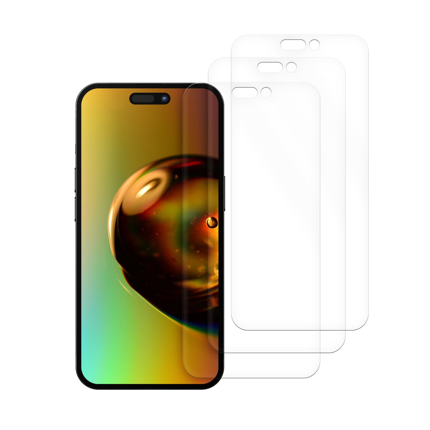 kwmobile Displayschutzfolie kompatibel mit Apple iPhone 16 Plus Set
