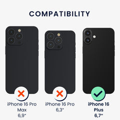 kwmobile Displayschutzfolie kompatibel mit Apple iPhone 16 Plus Set - Kristallklar - Displayschutz