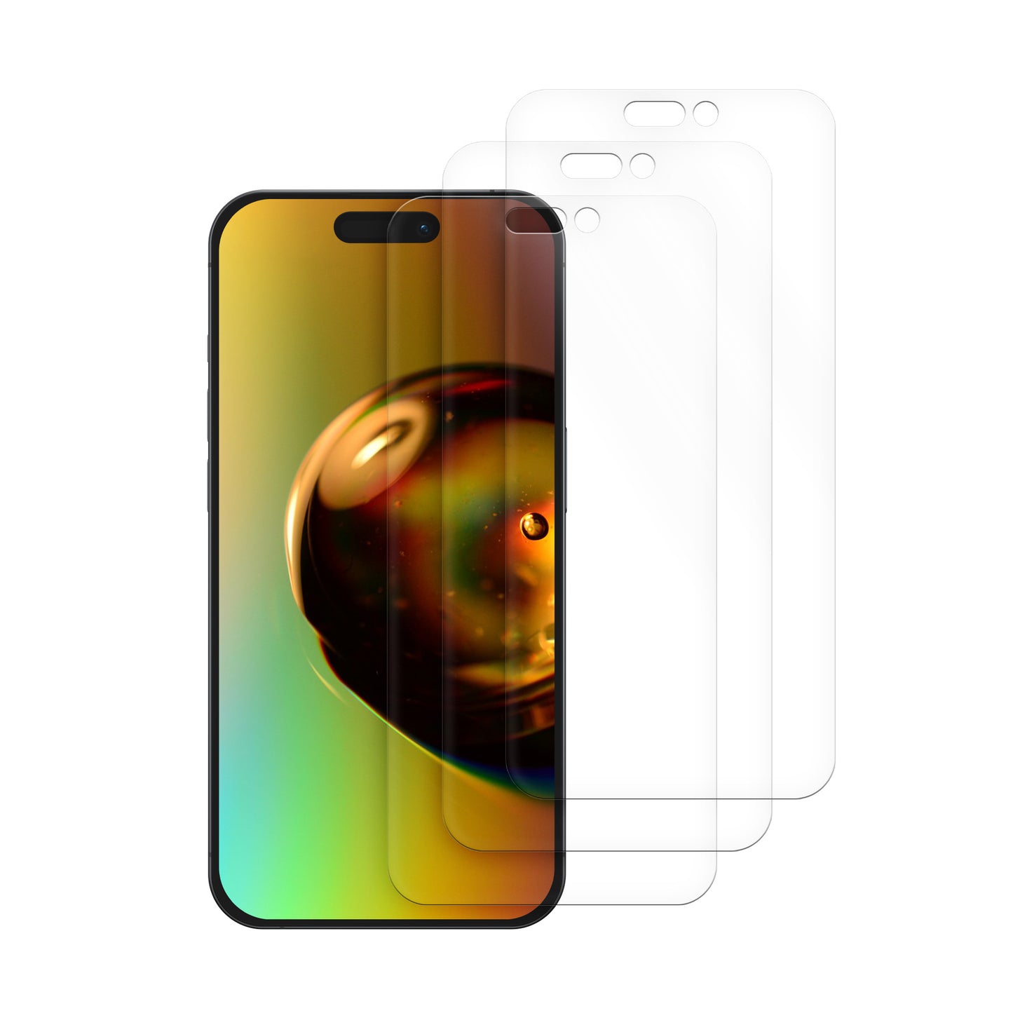 kwmobile Displayschutzfolie kompatibel mit Apple iPhone 16 Pro Max / iPhone 17 Pro Max Folie Set