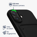 kwmobile Handyhülle kompatibel mit Apple iPhone 16 Hülle - Handy Cover mit Fach für Karten