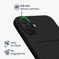 kwmobile Handyhülle kompatibel mit Apple iPhone 16 Plus Hülle - Handy Cover mit Fach für Karten