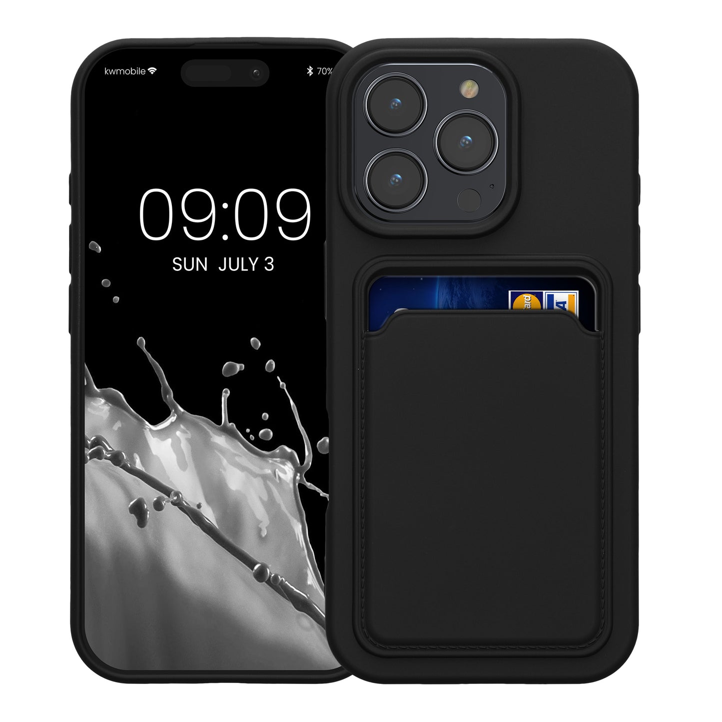 kwmobile Handyhülle kompatibel mit Apple iPhone 16 Pro Hülle - Handy Cover mit Fach für Karten